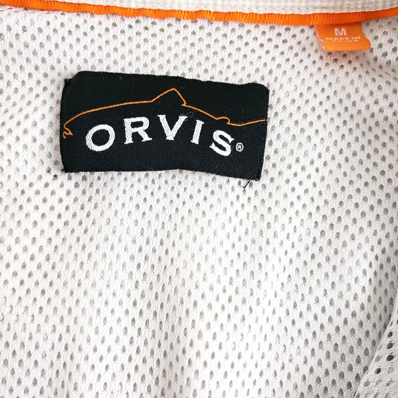 Orvis Searsucker Off White SIZE M Off White Long Sleee Button Down Shirt - Picture 6 of 12